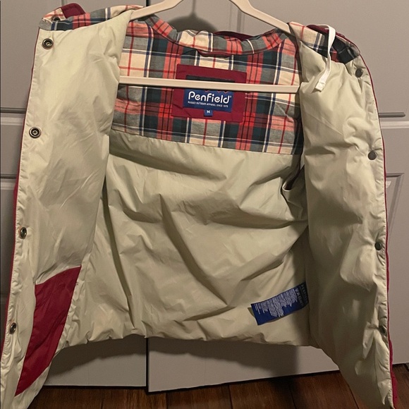 Penfield x Madewell Women's Lucedale Down Puffer Hooded Vest  Red Size Medium - Picture 7 of 7